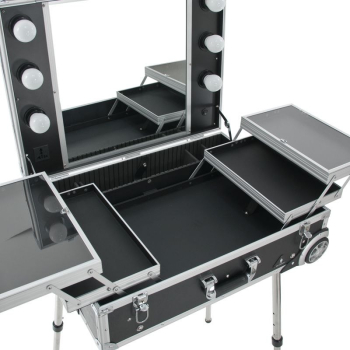 KUFER GLAMOUR 9606 CZARNY ( PRZENOŚNE STANOWISKO)